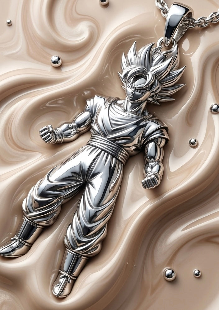 Dije de Goku super sayayin. Plata ley .925