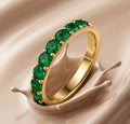 Anillo Churumbela 10k. (color de circonia personalizable)